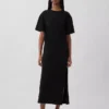 Robe t-shirt maxi oversize en jersey épais