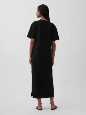 Robe t-shirt maxi oversize en jersey épais