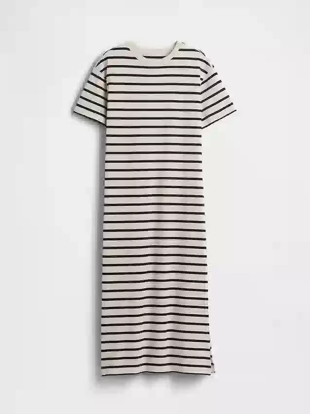 Robe t-shirt maxi oversize en jersey épais