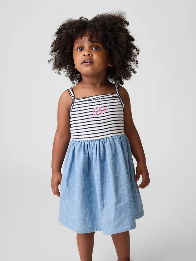 Robe-tablier en matières mélangées pour Bébé & Enfant