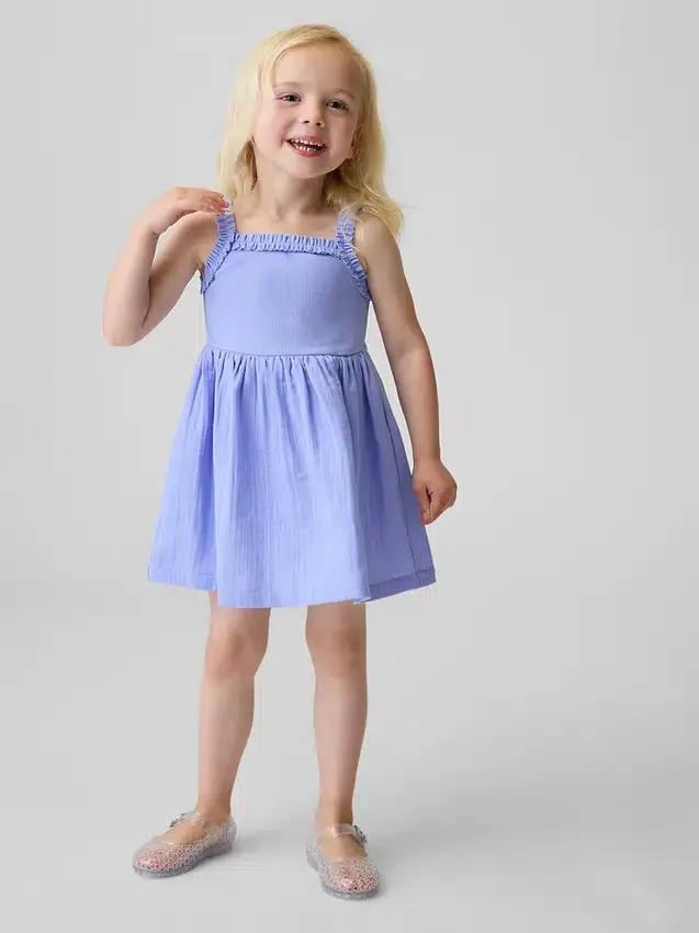 Robe-tablier en matières mélangées pour Bébé & Enfant