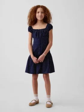 Robe à taille basse à pois pour enfant