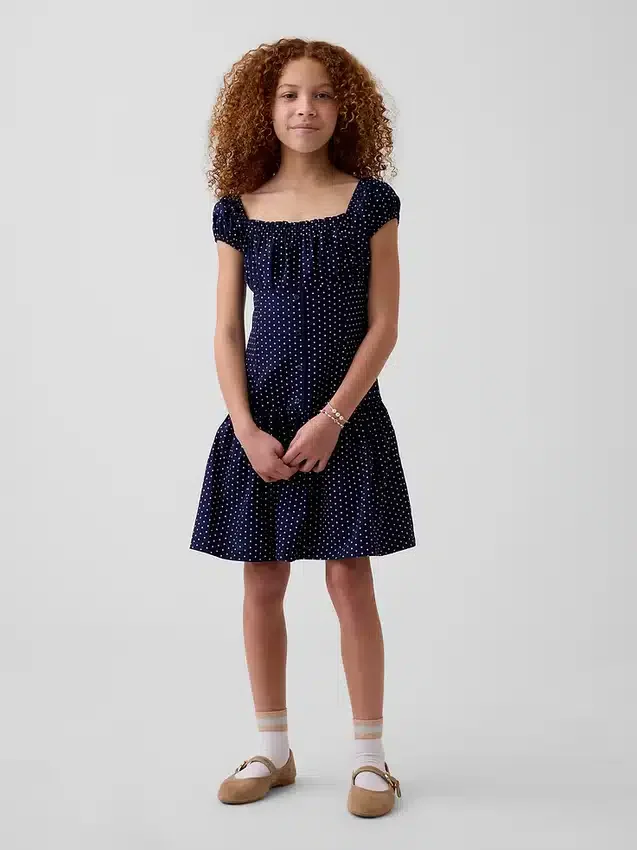 Robe à taille basse à pois pour enfant