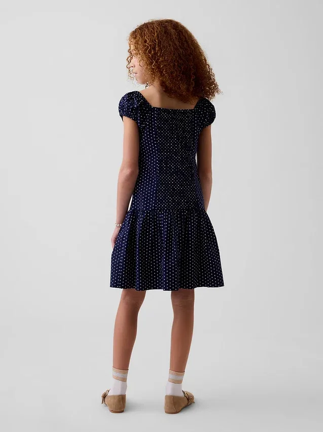 Robe à taille basse à pois pour enfant