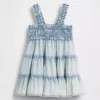 Robe à volants en denim pour bébé