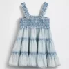 Robe à volants en denim pour bébé