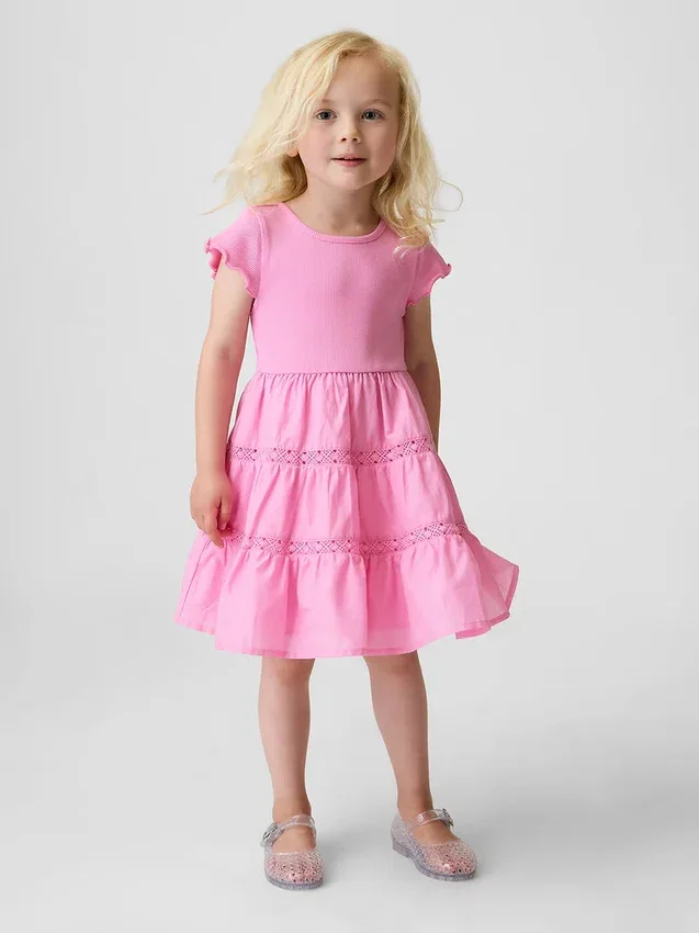 Robe à volants et bordure en dentelle pour Bébé & Enfant