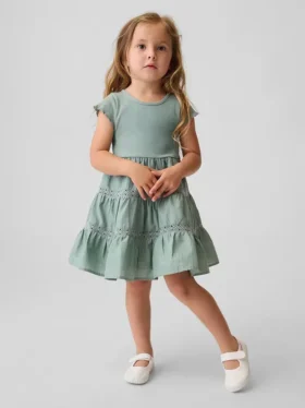 Robe à volants et bordure en dentelle pour Bébé & Enfant