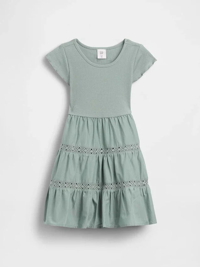 Robe à volants et bordure en dentelle pour Bébé & Enfant