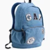 Sac à dos en denim pour enfant avec écussons