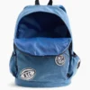 Sac à dos en denim pour enfant avec écussons