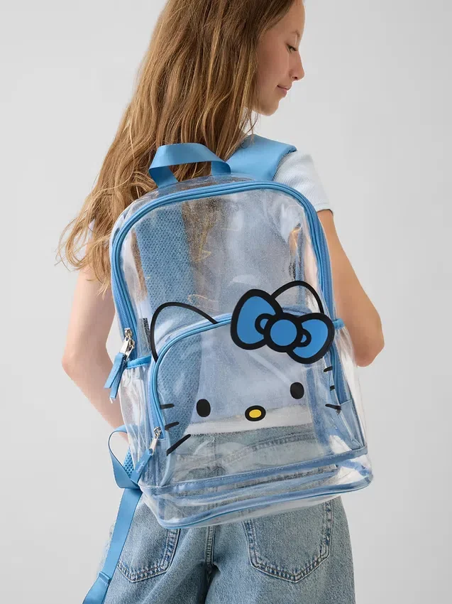 Sac à dos transparent Hello Kitty pour enfants
