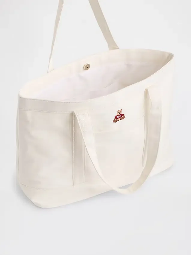 Sac fourre-tout en denim avec logo Brannan Bear