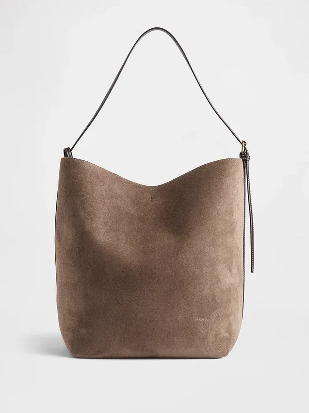Sac seau en daim vegan