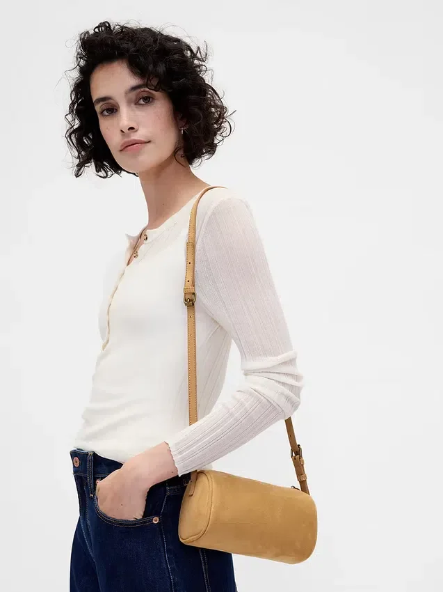 Sac tonneau en daim vegan