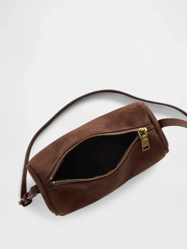 Sac tonneau en daim vegan