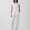 Salopette ample en denim ultra-doux style années 90