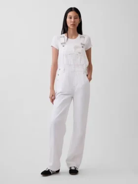Salopette ample en denim ultra-doux style années 90