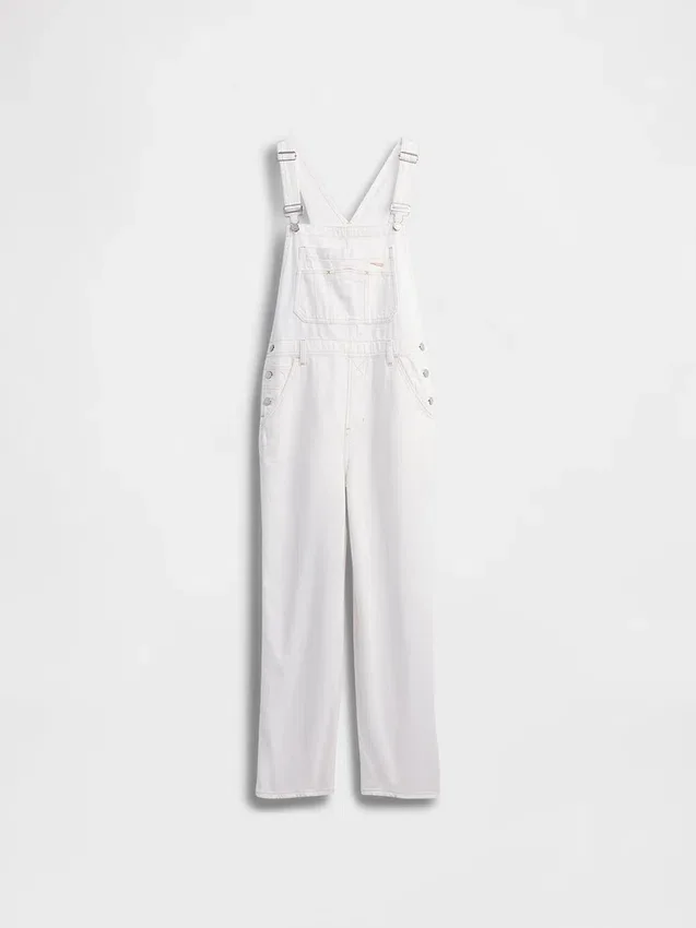 Salopette ample en denim ultra-doux style années 90