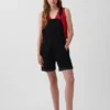 Salopette courte en denim ample