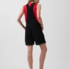 Salopette courte en denim ample