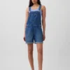 Salopette courte en denim ample style années 90