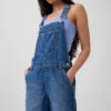 Salopette courte en denim ample style années 90