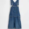 Salopette courte en denim ample style années 90