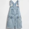 Salopette courte en denim pour enfant