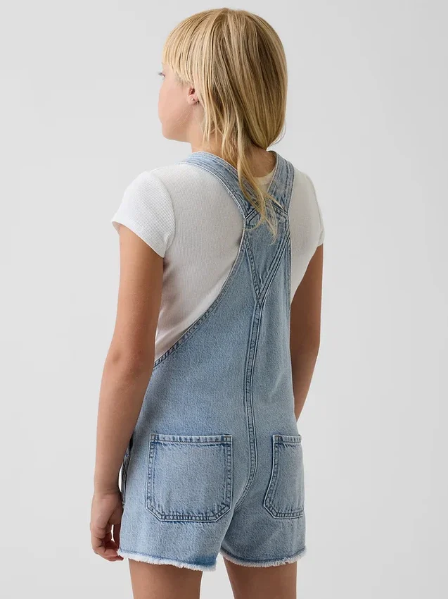 Salopette courte en denim pour enfant