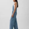 Salopette décontractée en denim ultra-doux