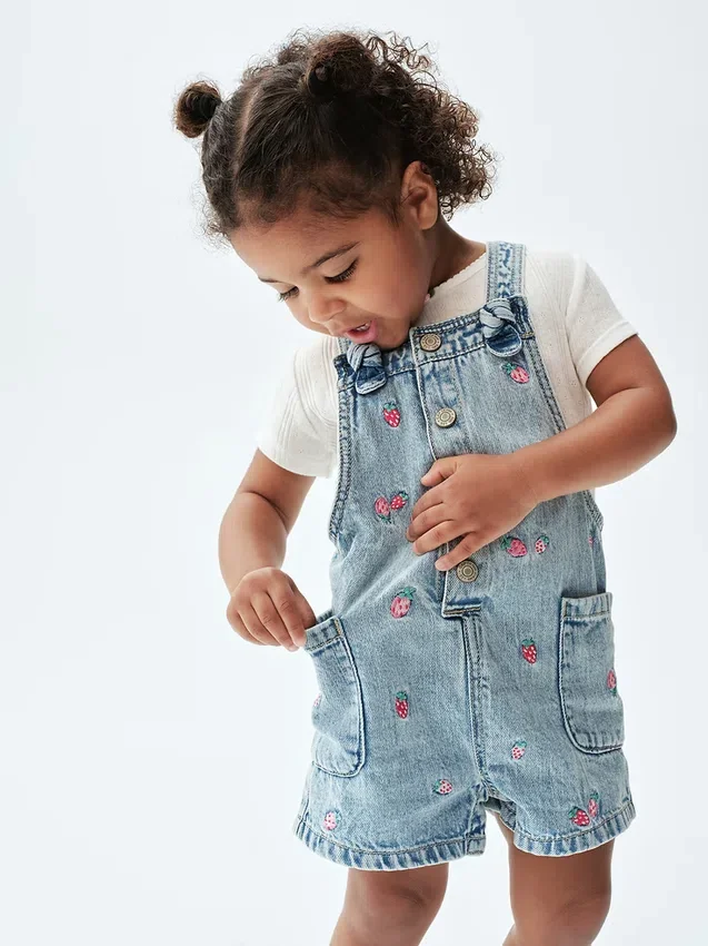 Salopette en denim brodée pour Bébé & Enfant