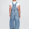 Salopette en denim ultra-doux à coupe en fer à cheval