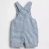 Salopette pour bébé en denim vichy à poche « Brannan Bear »