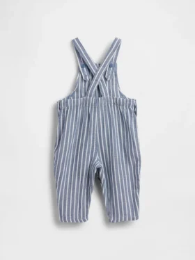 Salopette pour bébé en gaze de coton avec ours Brannan