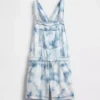 Salopettes décontractées en denim tie-dye pour enfants