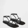Sandales à bride en T en daim vegan