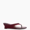 Sandales à lanières en cuir vegan à talon compensé