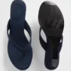 Sandales à lanières en cuir vegan à talon compensé
