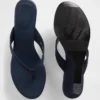 Sandales à lanières en cuir vegan à talon compensé