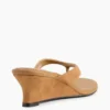 Sandales à lanières en cuir vegan à talon compensé