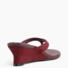 Sandales à lanières en cuir vegan à talon compensé