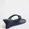Sandales à lanières en cuir vegan à talon compensé
