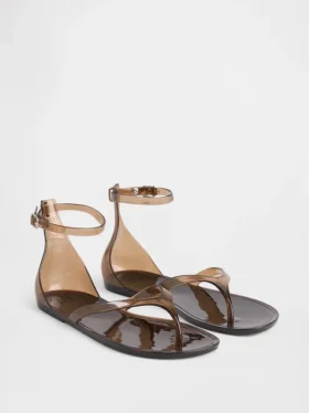 Sandales à lanières en plastique
