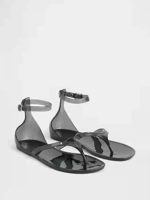 Sandales à lanières en plastique