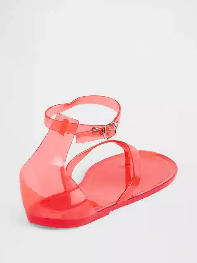 Sandales à lanières en plastique