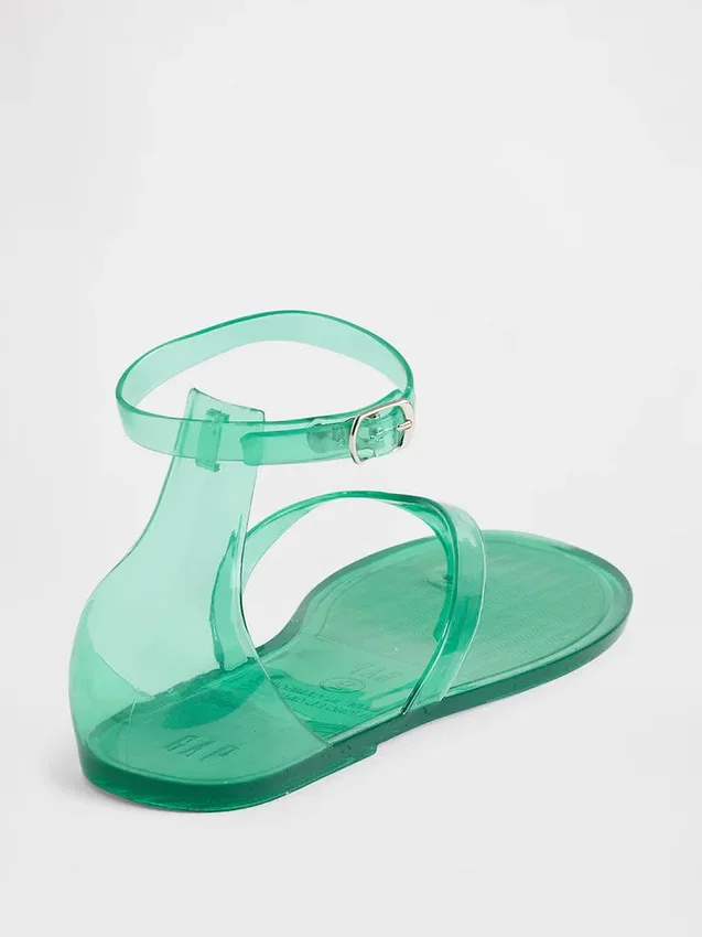 Sandales à lanières en plastique