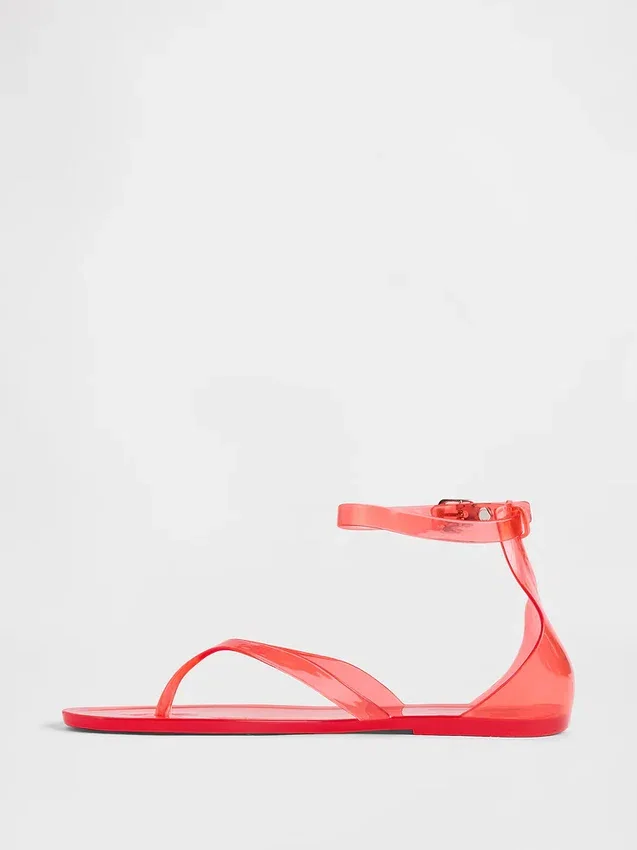 Sandales à lanières en plastique