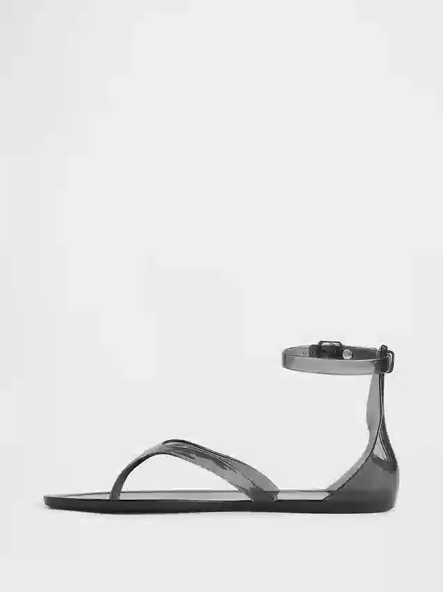 Sandales à lanières en plastique