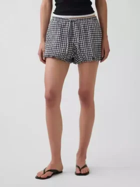 Short ample à bulles vichy
